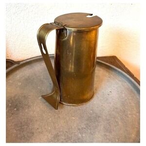 Antique Brass Copper Fire Starter Smudge Pot Mayflower  Vintage